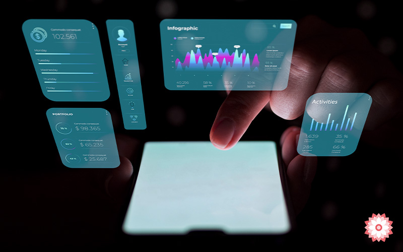 View of an Application interface UI on a smartphone